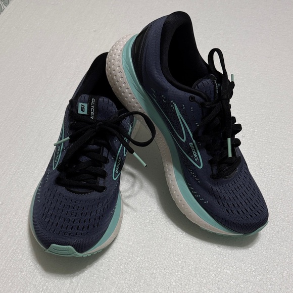 Brooks Shoes - BROOKS Athletic Sneakers Glycerin 19 Women’s Shoes Size 8.5 Navy Blue & Teal